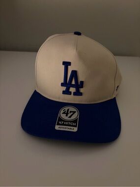 47 Brand Los Angeles Dodgers Two-Tone White and Royal Blue Adjustable Cap